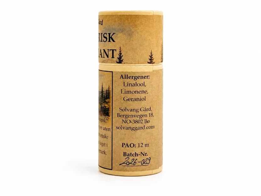 Skogsfrisk Deodorant er en naturlig deodorant uten aluminium og andere syntetiske kjemikalier - håndlaget i Norge.