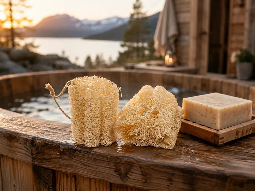 Naturlig luffasvamp for hudpleie og hushold dyrket i Telemark, Norge