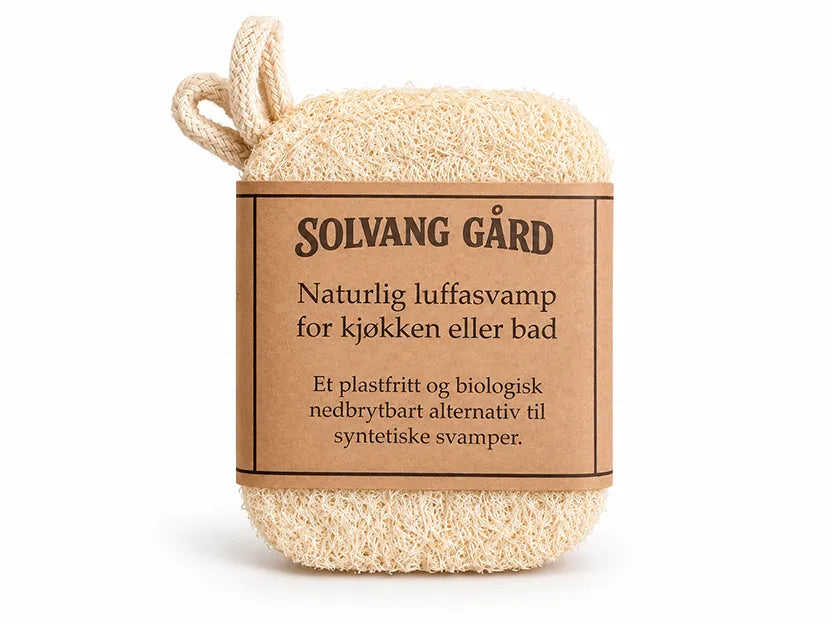 Naturlig luffa pad 2 stk – skrubbesvamp for hud eller skuresvamp for kjøkken og rengjøring